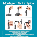 Suporte Tripé de Mesa para Celular - Mini Pedestal Ajustável 360°