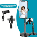 Suporte Tripé de Mesa para Celular - Mini Pedestal Ajustável 360°