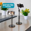 Suporte Tripé de Mesa para Celular - Mini Pedestal Ajustável 360°