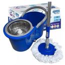 Mop Giratório 360° Cesto Inox Clean Tech 13L - CT0035- Azul