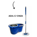 Mop Giratório 360° Cesto Inox Clean Tech 13L - CT0035- Azul