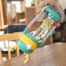 Garrafa Infantil Portátil com Desenho e Alça -Amarelo