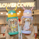 Garrafa Infantil Portátil com Desenho e Alça -Amarelo