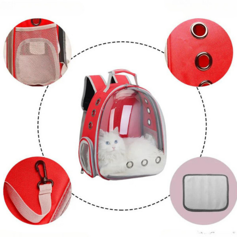 Mochila Pet Transporte para Cães e Gatos - Visão Ampla