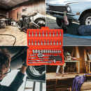 Kit Chave Jogo Soquete 1/4 46Pçs Aço c/ Maleta Catraca -  Prata/preto