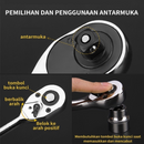 Kit Chave Jogo Soquete 1/4 46Pçs Aço c/ Maleta Catraca -  Prata/preto