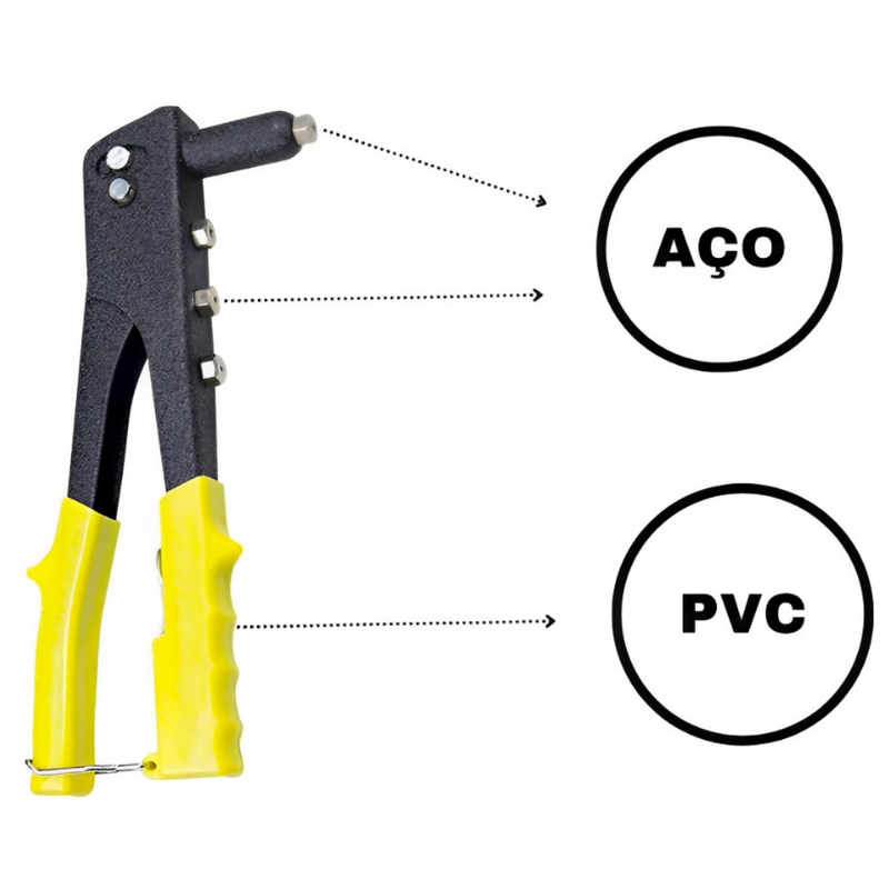 Alicate Rebitador Manual 9,5" 4 Pontas Profissional AR 0102