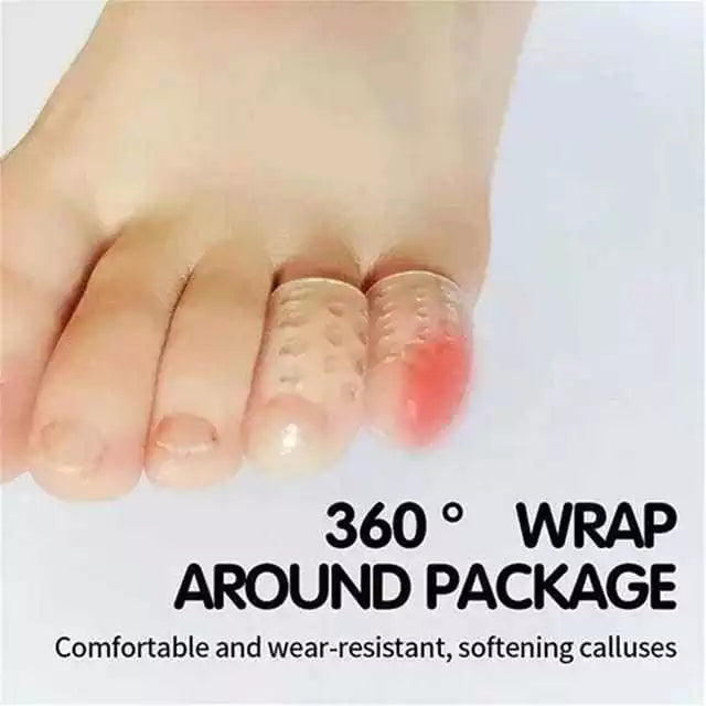 5 Pares - Protetor De Dedos Dos Pés Silicone Transparente Dedeira Respiráve