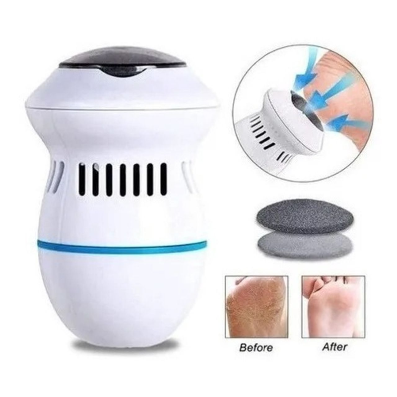 Esfoliador Lixa De Pé Elétrica Recárregavel Motorizado -Branco