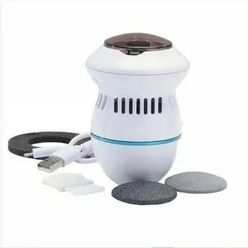 Esfoliador Lixa De Pé Elétrica Recárregavel Motorizado -Branco