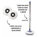 Mop Giratório 360° Cesto Inox Clean Tech 13L - CT0035- Azul