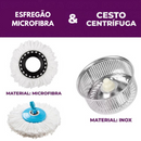 Mop Giratório 360° Cesto Inox Clean Tech 13L - CT0035- Azul